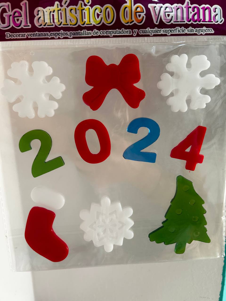 Gel decorativo navideño para ventanas
