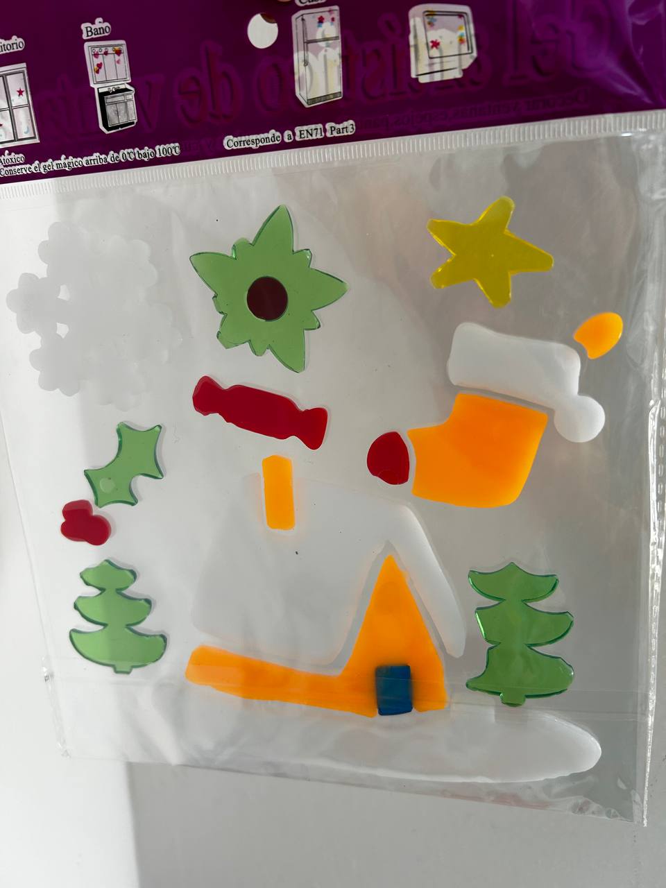 Gel decorativo navideño para ventanas