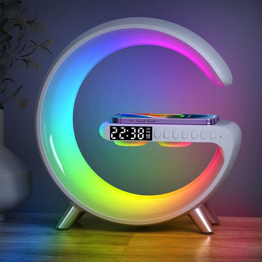 RGB Lights Tables Lamp Speaker With Wireless Charger