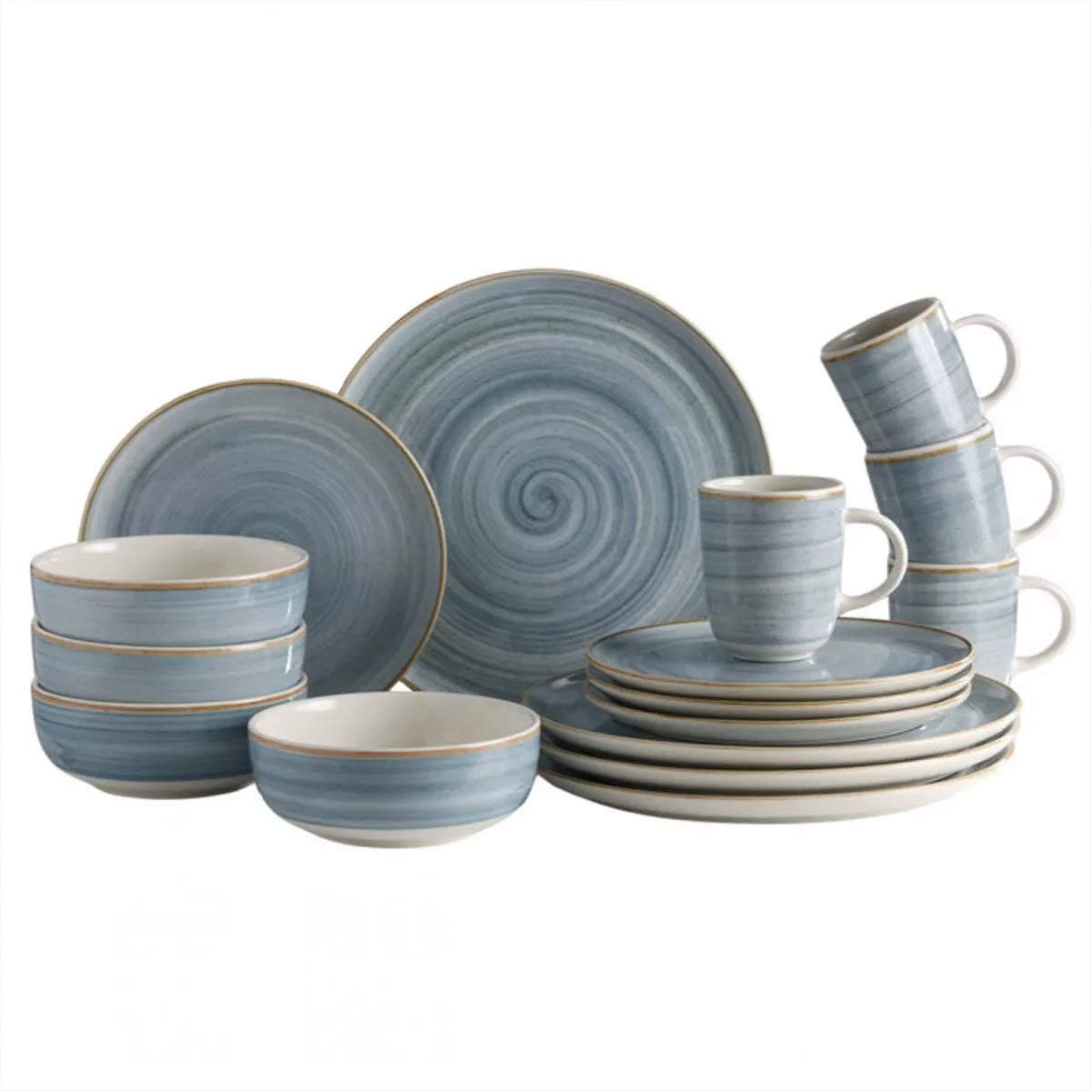 Set/Vajilla/ Dinnerware Jogo de Jantar Caoba Azul